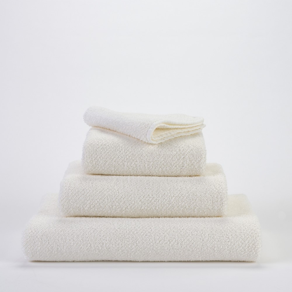 Twill Egyptian Cotton Towels 103 by Designer Abyss & Habidecor in Ivory White